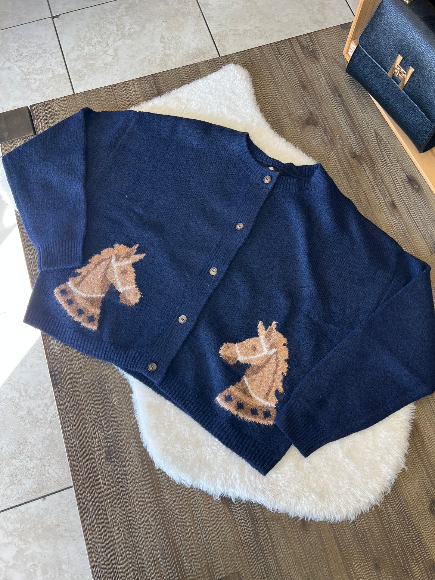 Horse Print Cardigan